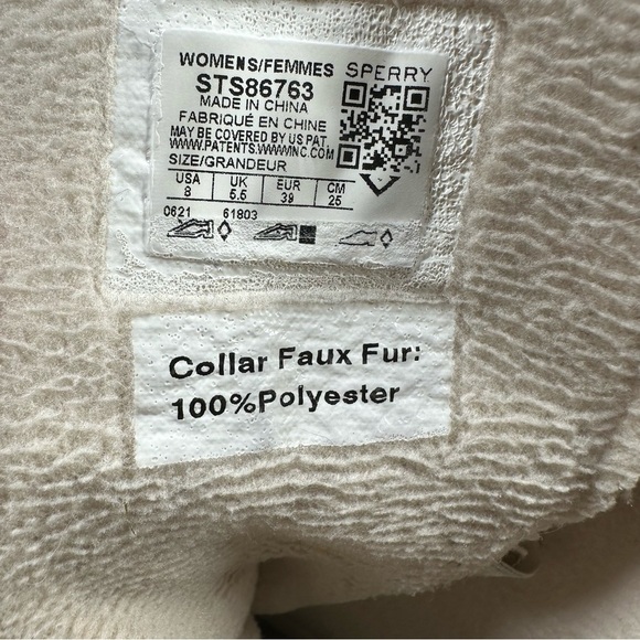 Sperry Syren Tall Fur White Lace Up Winter Ankle Boots #1333 - Picture 3 of 12